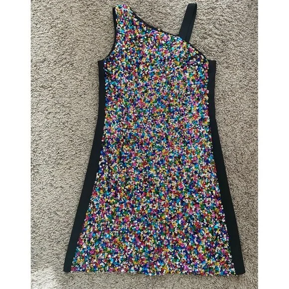Hannah Banana Festive Colorful Sequins Teen Girls Dress 16 NWT Special Occasion